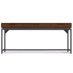 Escritorio de madera maciza WyndenHall Devlin Mid-Century con cajones, chapado de nogal