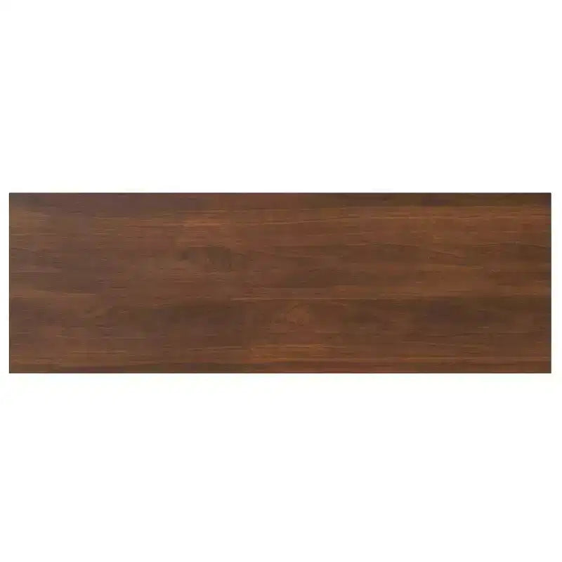 Escritorio de madera maciza WyndenHall Devlin Mid-Century con cajones, chapado de nogal
