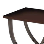 Table d'appoint Acme Furniture Isiah 61 cm nickel noir : Cadre en métal, plateau en bois, aucun assemblage requis, garantie de 60 jours