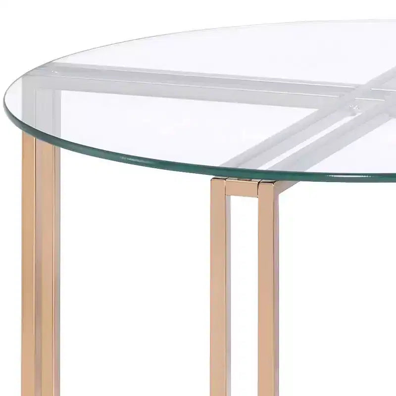 Mesa auxiliar de 23" color champán