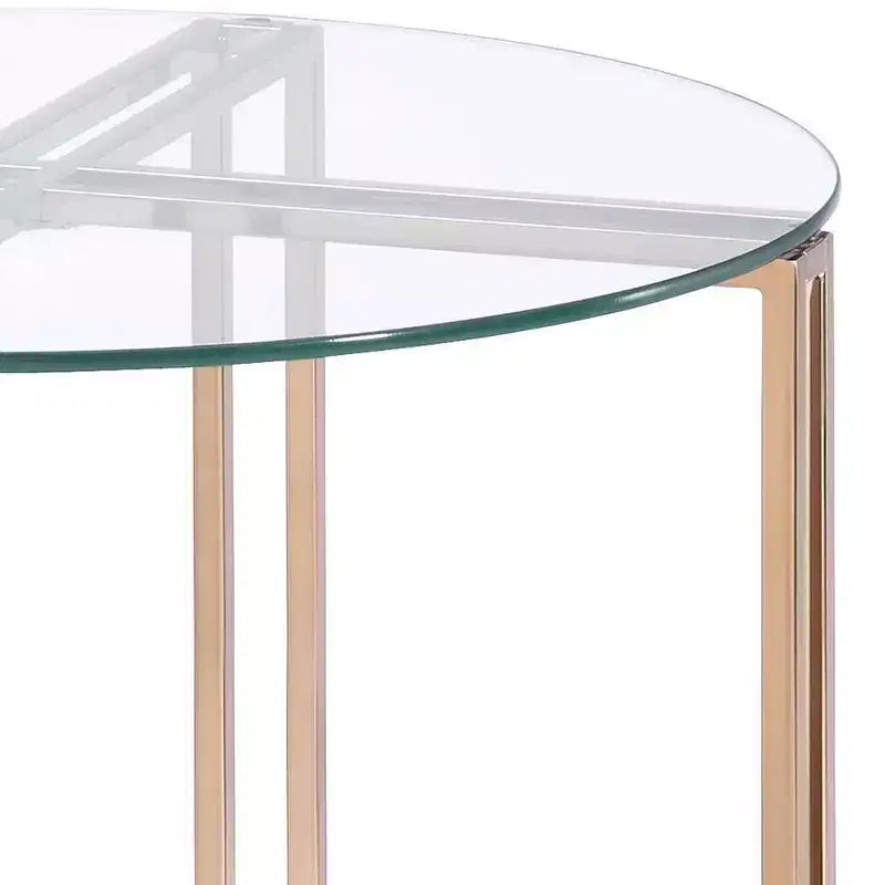 Mesa auxiliar de 23" color champán