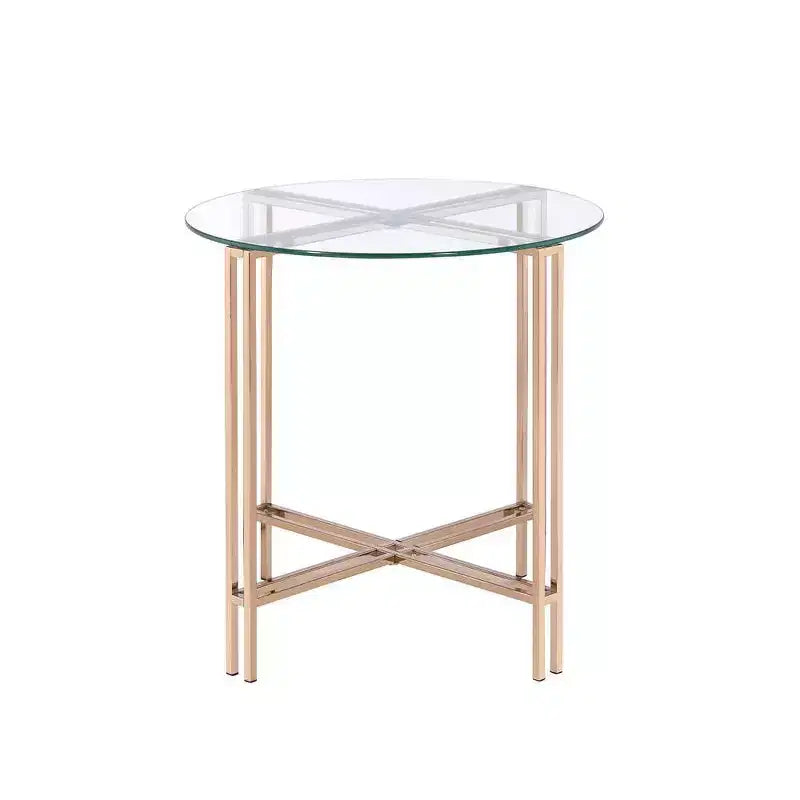 Mesa auxiliar de 23" color champán