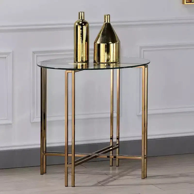 Mesa auxiliar de 23" color champán