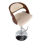 Set of 2 Pino Mid - Century Modern Adjustable Barstool with Swivel - Lumisource