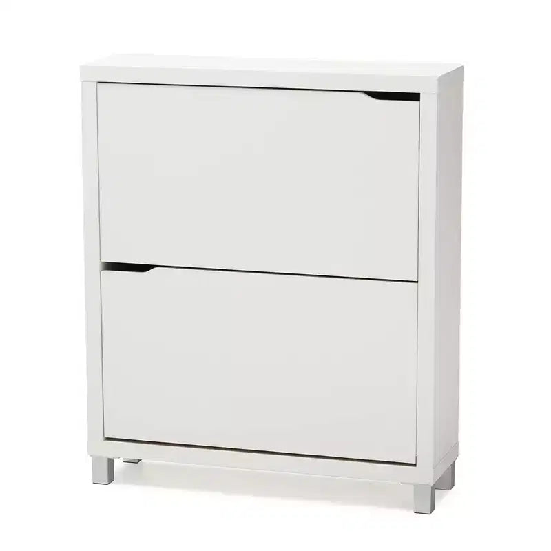 Simms 2 Drawer Modern Shoe Cabinet - Baxton Studio