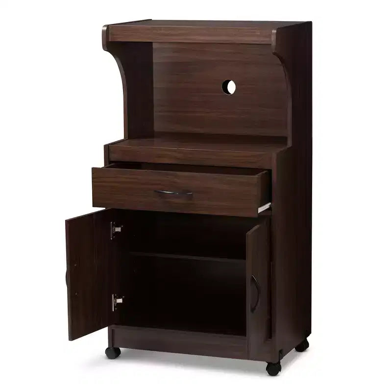 Tannis Finished Kitchen Cabinet - Baxton Studio