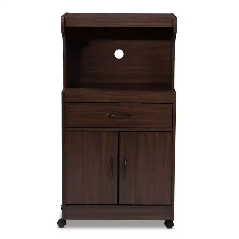 Tannis Finished Kitchen Cabinet - Baxton Studio