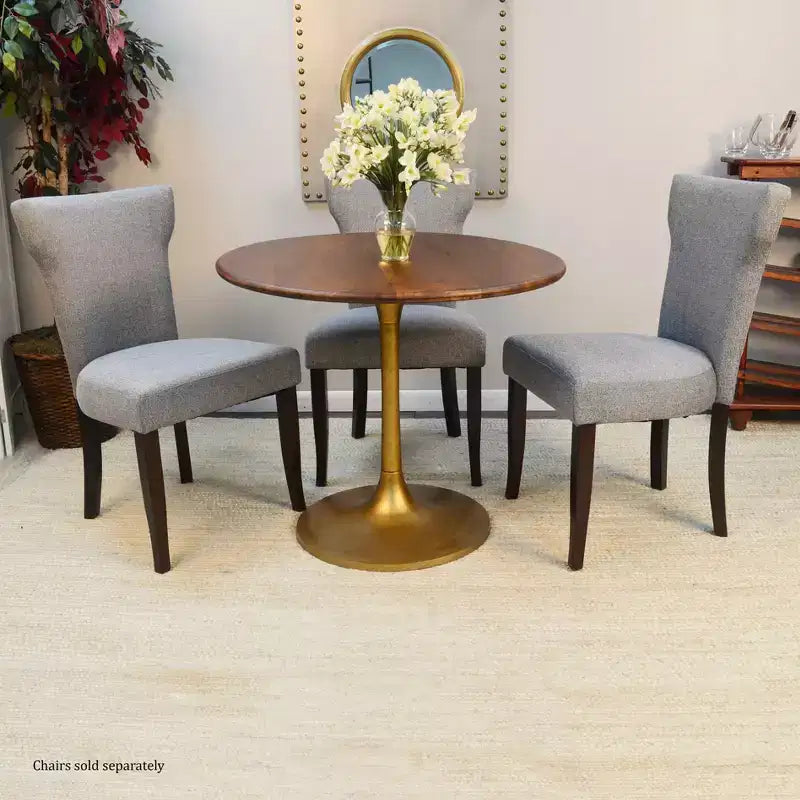 Table à manger ronde Carolina Living 36 Somerset Wood Top