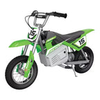 Razor MX400 Kid & Teen Dirt Rocket 24V Ride On High-Torque Electric Motocross Motorcycle Toy Dirt Bikes, velocidades de hasta 14 MPH, negro y verde, paquete de 2