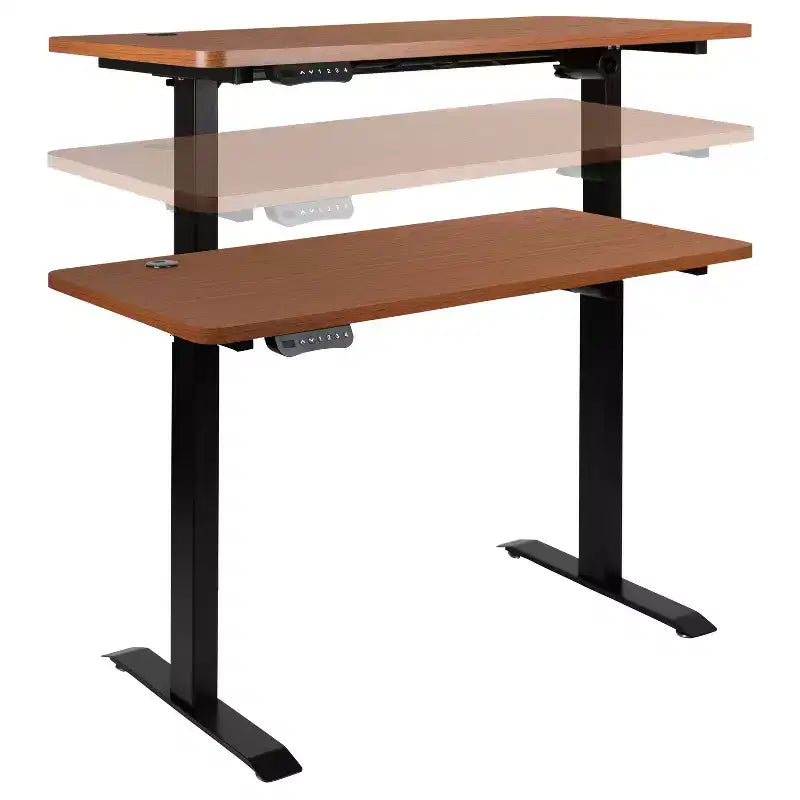 Bureau réglable en hauteur électrique Flash Furniture - Plateau de table 48 de large - 24 de profondeur