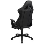 Chaise de jeu ergonomique Emma and Oliver Racing avec dossier inclinable et repose-pieds en similicuir rouge