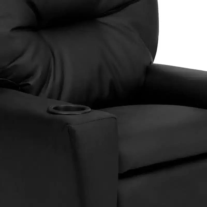 Emma and Oliver Contemporary Kids Recliner with Cup Holder