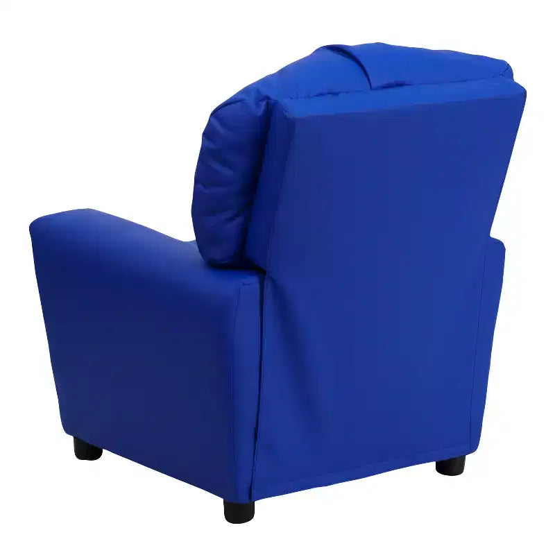 Emma and Oliver Contemporary Kids Recliner with Cup Holder
