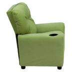 Emma and Oliver Contemporary Kids Recliner with Cup Holder