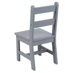 Emma and Oliver Kids 3 Piece Solid Hardwood Table and Chair Set for Playroom, Kitchen