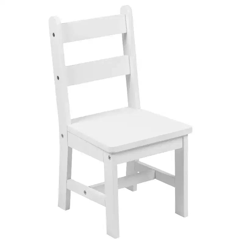 Emma and Oliver Kids 3 Piece Solid Hardwood Table and Chair Set for Playroom, Kitchen