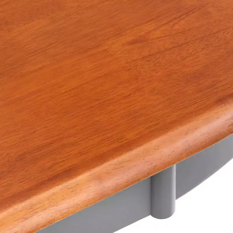 Buylateral Farmhouse Extendable Solid Wood Pedestal Dining Table