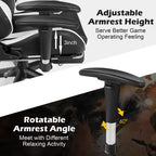 Sillón de oficina de masaje Costway, reclinable, giratorio, estilo racing, con reposapiés