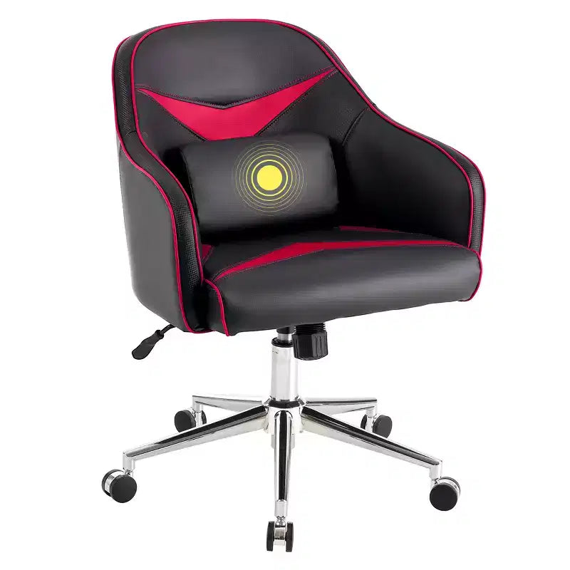 Costway Office Chair Task Desk Swivel Adjustable Height w/ Massage Lumbar Support BlueGreen
