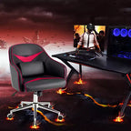Costway Office Chair Task Desk Swivel Adjustable Height w/ Massage Lumbar Support BlueGreen