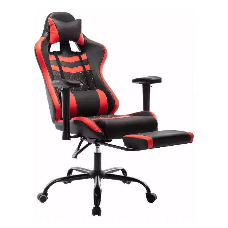 Sillón Gaming 24/7 Shop At Home Finn Racing con Almohada Ajustable y Soporte para Piernas