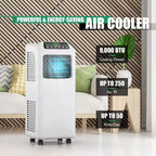 Climatiseur portable 3-en-1 Costway 5500 BTU (9000 BTU ASHRAE) avec déshumidificateur intégré et kit de fenêtre