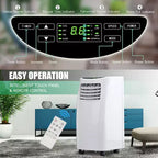 Costway Aire Acondicionado Portátil y Deshumidificador con Función Control Remoto y Kit para Ventana