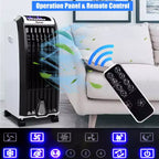 Refroidisseur d'air évaporatif portable Costway Ventilateur avec fonction anionique et humidificateur, avec télécommande