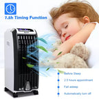 Refroidisseur d'air évaporatif portable Costway Ventilateur avec fonction anionique et humidificateur, avec télécommande