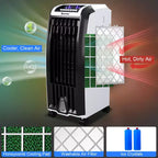 Refroidisseur d'air évaporatif portable Costway Ventilateur avec fonction anionique et humidificateur, avec télécommande