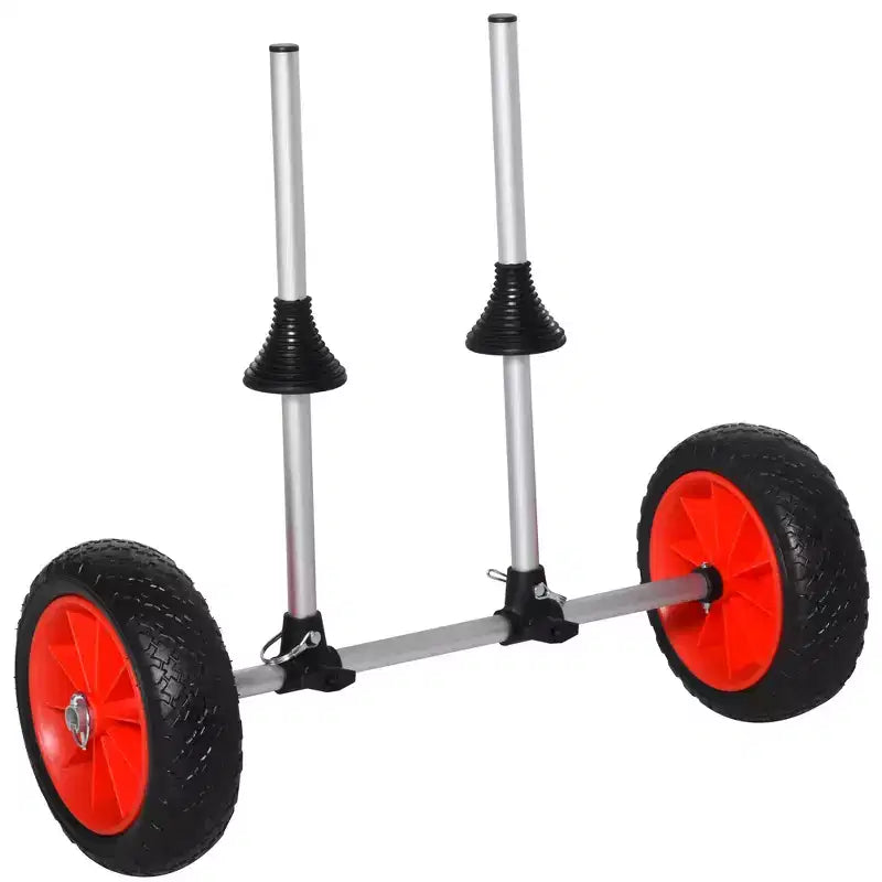 Carrito de kayak Soozier con estructura de aluminio resistente, barra transversal de ancho ajustable y ruedas grandes