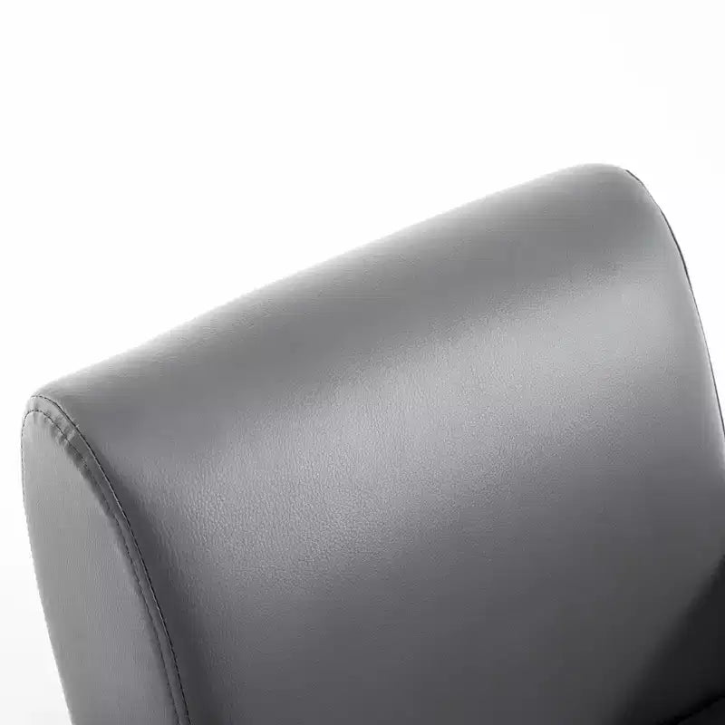 Qaba Canapé pour enfants avec poche latérale, fauteuil à bascule en cuir PU pour tout-petits, gris