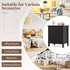 Table de chevet Costway – Table d'appoint avec 3 tiroirs – Noir