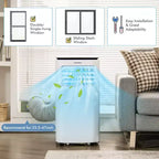Costway 6500 BTU (9000 BTU ASHRAE) Refroidisseur d'air 3 en 1 Climatiseur Portable avec Ventilateur et Déshumidificateur