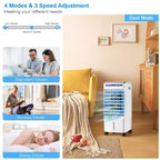 Enfriador de aire evaporativo 3 en 1 Costway, ventilador portátil de aire acondicionado con ventilador y humidificador