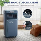 Costway Aire Acondicionado Portátil de 5000 BTU (8000 BTU ASHRAE) con Control Remoto, Enfriador de Aire 3 en 1 con Función de Deshumidificación