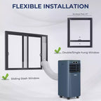 Costway Aire Acondicionado Portátil de 5000 BTU (8000 BTU ASHRAE) con Control Remoto, Enfriador de Aire 3 en 1 con Función de Deshumidificación