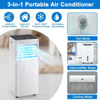 Climatiseur portable Costway 10000 BTU ASHRAE 3-en-1 avec déshumidificateur et mode ventilateur