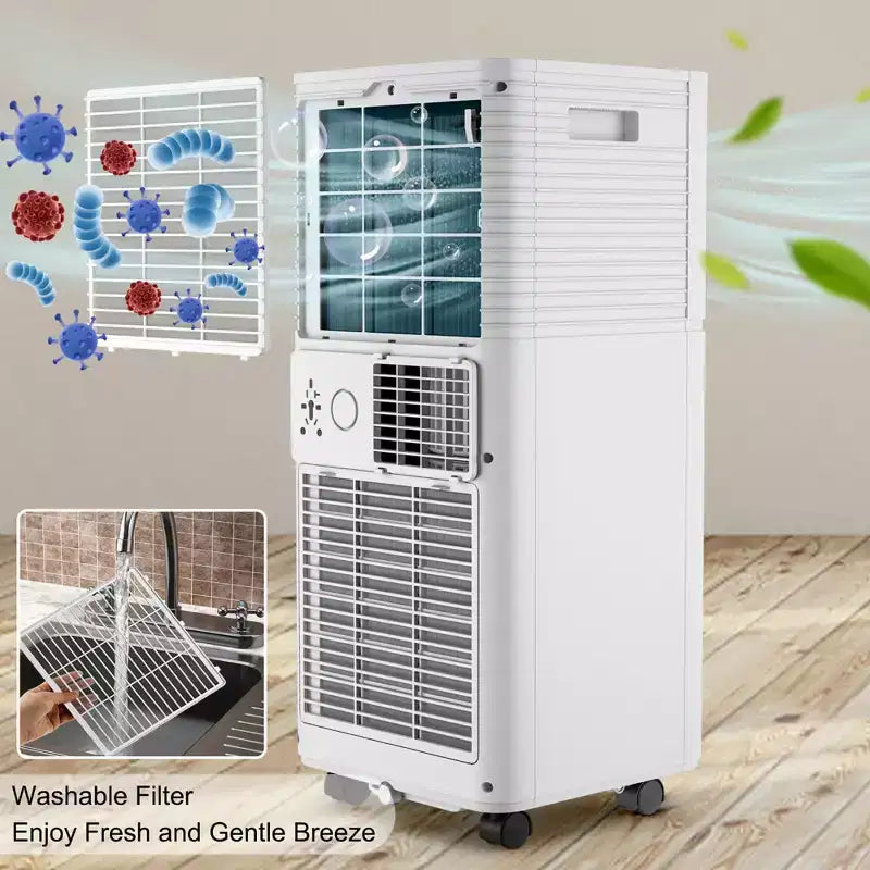 Climatiseur portable Costway 10000 BTU ASHRAE 3-en-1 avec déshumidificateur et mode ventilateur