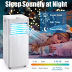 Climatiseur portable Costway 10000 BTU ASHRAE 3-en-1 avec déshumidificateur et mode ventilateur