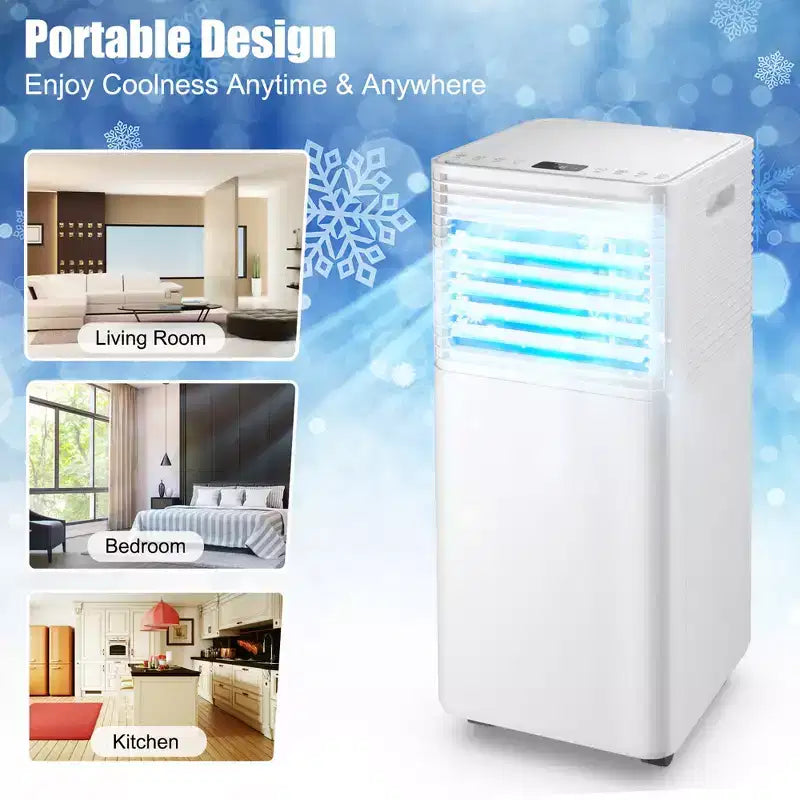 Climatiseur portable Costway 10000 BTU ASHRAE 3-en-1 avec déshumidificateur et mode ventilateur