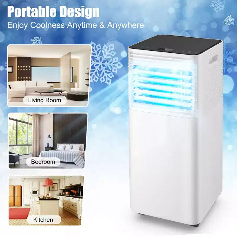 Climatiseur portable Costway 10000 BTU ASHRAE 3-en-1 avec déshumidificateur et mode ventilateur