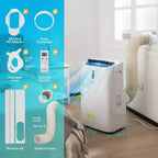 Climatiseur portatif Costway 8800 BTU (14000 BTU ASHRAE) 4-en-1 avec application et contrôle intelligent Wi-Fi