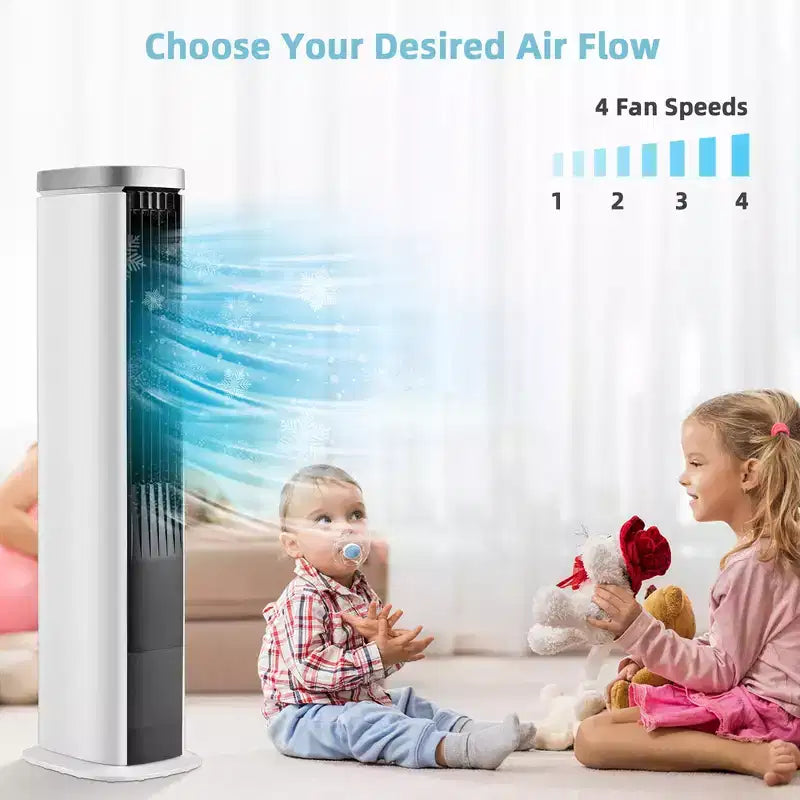 Enfriador de aire evaporativo portátil 3 en 1 Costway de 40'' Ventilador de torre sin aspas con temporizador