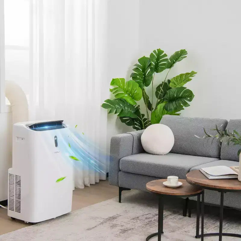 Climatiseur portable 4-en-1 Costway 8800 BTU (12000 BTU ASHRAE) avec contrôle intelligent APP et WiFi