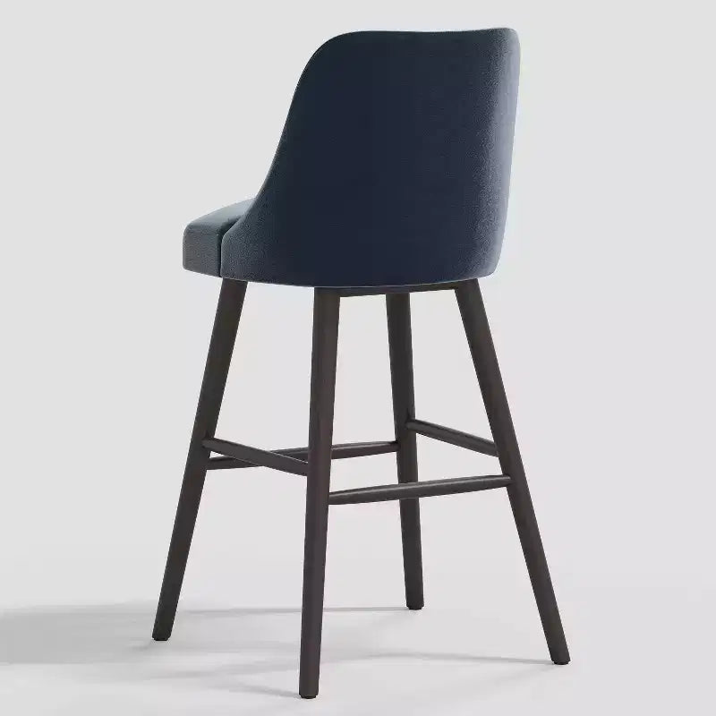 Tabouret de bar moderne Geller de 31 po avec repose-pieds en velours brillant – Threshold