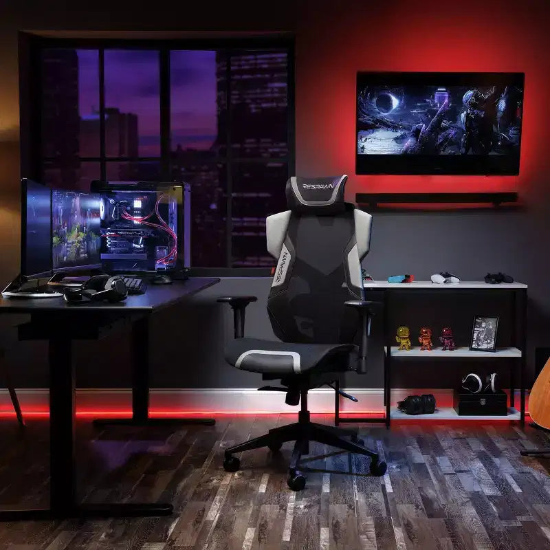 Silla de juego RESPAWN Flexx Mesh con soporte lumbar y reposacabezas ajustable