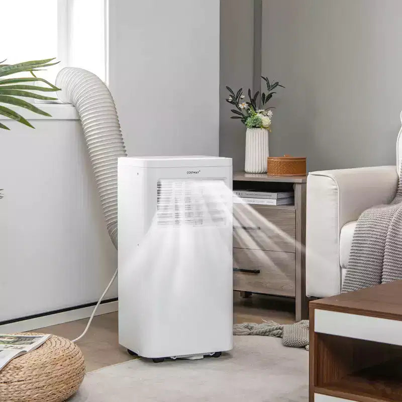 Climatiseur portable Costway 6000 BTU (10000 BTU ASHRAE) Unité de climatisation 3-en-1 avec fonctions froid, déshumidificateur, ventilateur et mode nuit