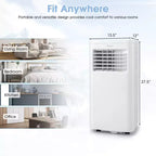 Climatiseur portable Costway 6000 BTU (10000 BTU ASHRAE) Unité de climatisation 3-en-1 avec fonctions froid, déshumidificateur, ventilateur et mode nuit