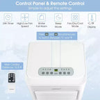 Climatiseur portable Costway 6000 BTU (10000 BTU ASHRAE) Unité de climatisation 3-en-1 avec fonctions froid, déshumidificateur, ventilateur et mode nuit